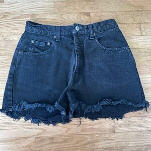 Vintage Black Denim Shorts